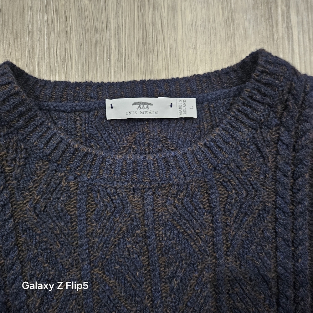 Inis Meain Cashmere Aran Sweater - Picture 2 of 9